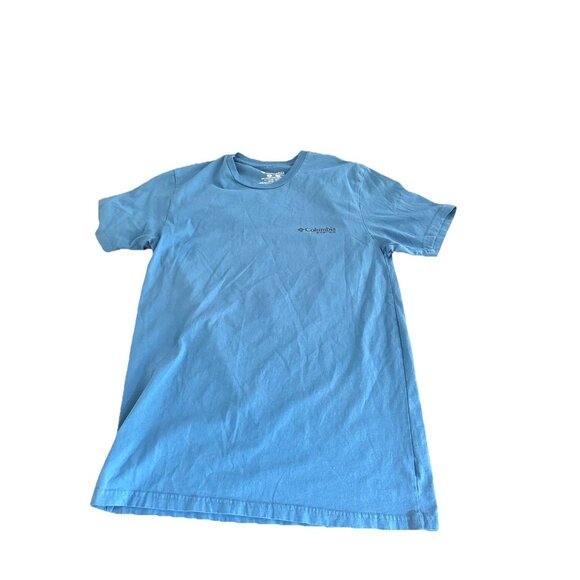 Men’s Columbia Pfg Blue Short Sleeve T-shirt Medium - Picture 2 of 3